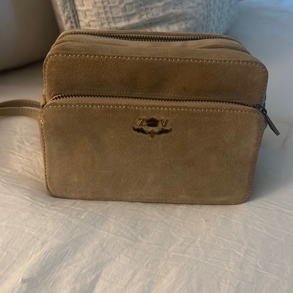 Tan suede Zadig & Voltaire shoulder/crossbody purse excellent condition